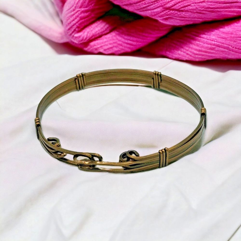 Baby Bracelet Metal Bangle Multi Banded Hook Closure Shower Gift Newborn Nursery